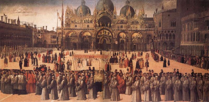Gentile Bellini Procession in St Mark's Square Germany oil painting art
